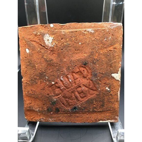 Vintage Mexican Talavera Tile Ceramic Blue Floral Green Foliage Design 4.5"x4.5" - Picture 6 of 11